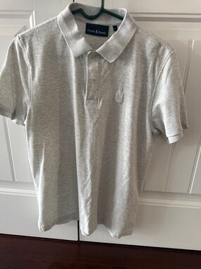 Psycho Bunny Heather Gray Embroidered Logo Polo